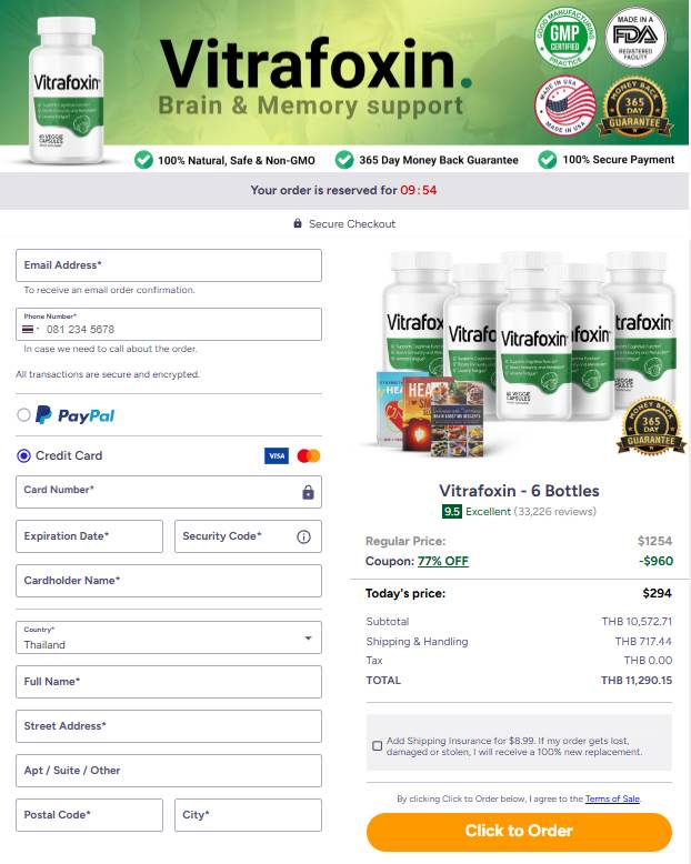 Vitrafoxin Official Website Secure Order Page